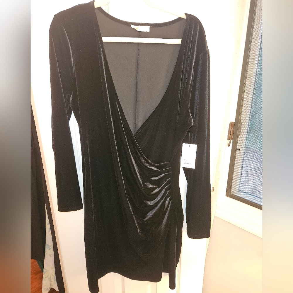 Elegant Black Velvet Dress